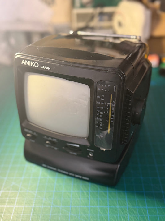 ANIKO TV-328 Portable Black & White Mini Television
